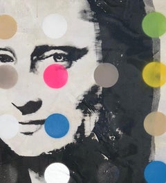 Mona Lisa mit farbigen Punkten