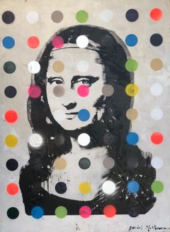 Mona Lisa with Colored Dots