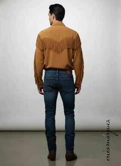 DANIEL MIEXEL, Haute Couture, Carmel Suede Feels Like Butter, Fringe Shirt