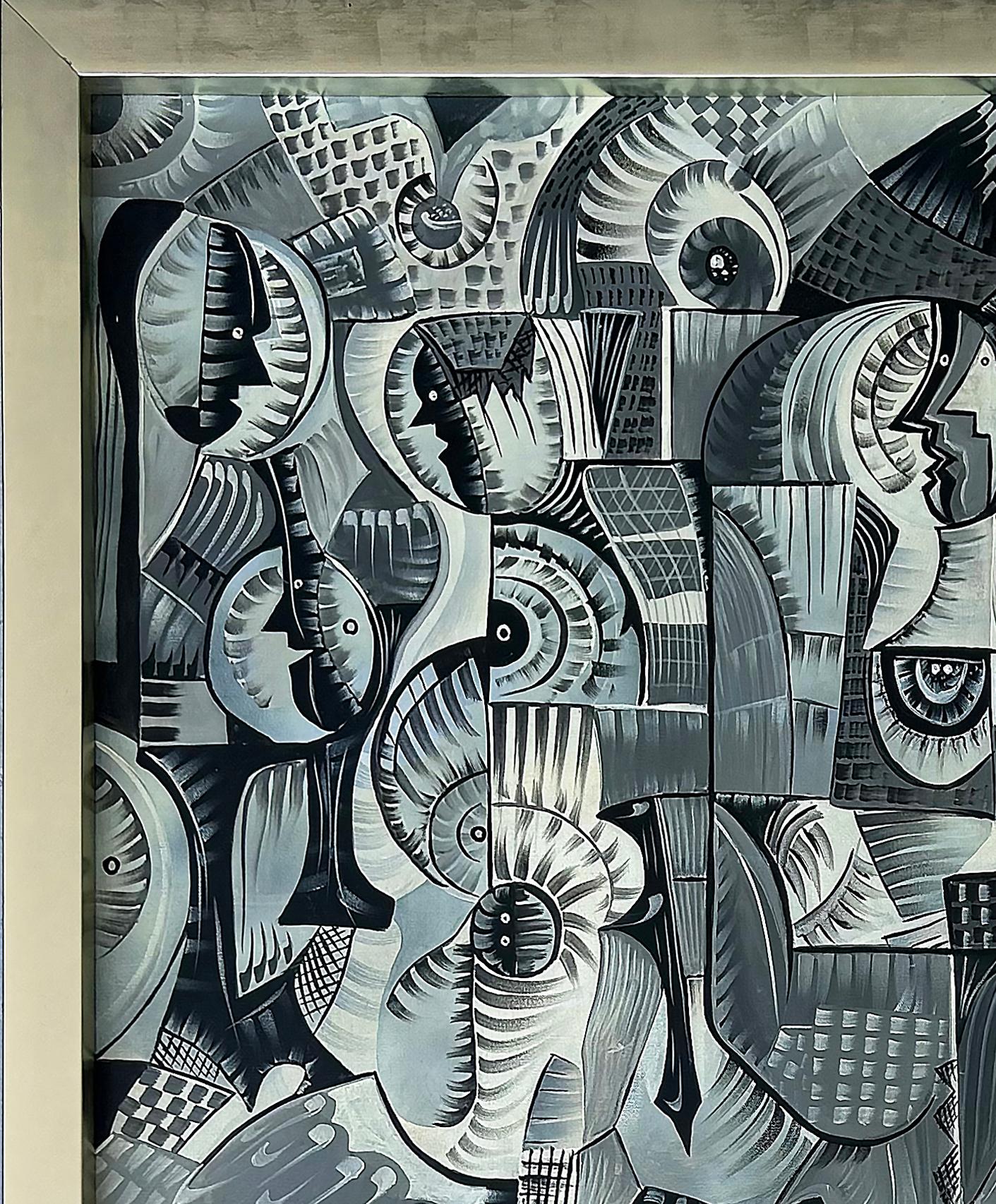 Daniel Morales Kubanischer Amerikaner  Abstraktes Gemälde auf Leinwand, 1970er-Jahre 

Zum Verkauf angeboten wird eine abstrakte Acryl auf Leinwand Gemälde von kubanischen amerikanischen Künstler Daniel Morales c1970s.
Dieses wunderbare Gemälde mit