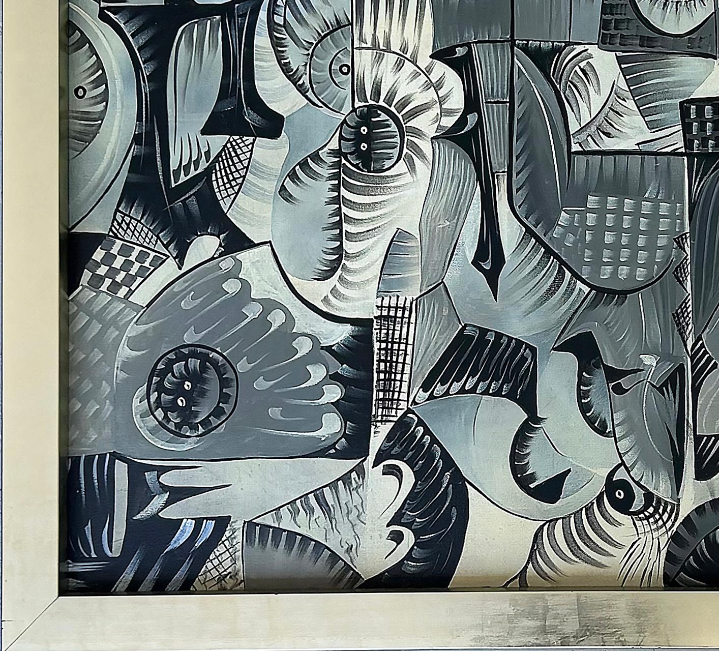Daniel Morales Kubanischer Amerikaner  Abstraktes Gemälde auf Leinwand, 1970er-Jahre (Moderne) im Angebot