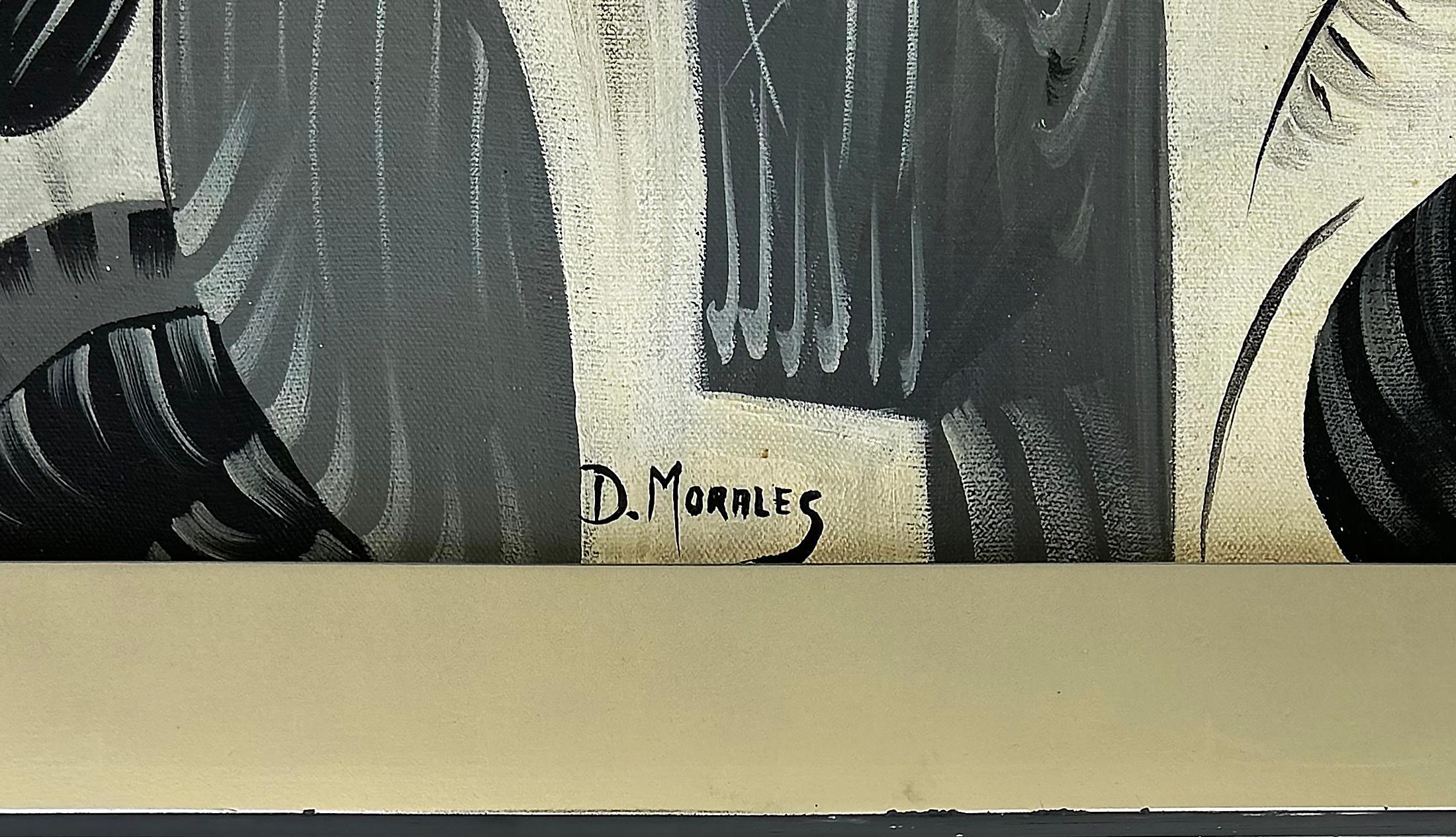Daniel Morales Kubanischer Amerikaner  Abstraktes Gemälde auf Leinwand, 1970er-Jahre (20. Jahrhundert) im Angebot