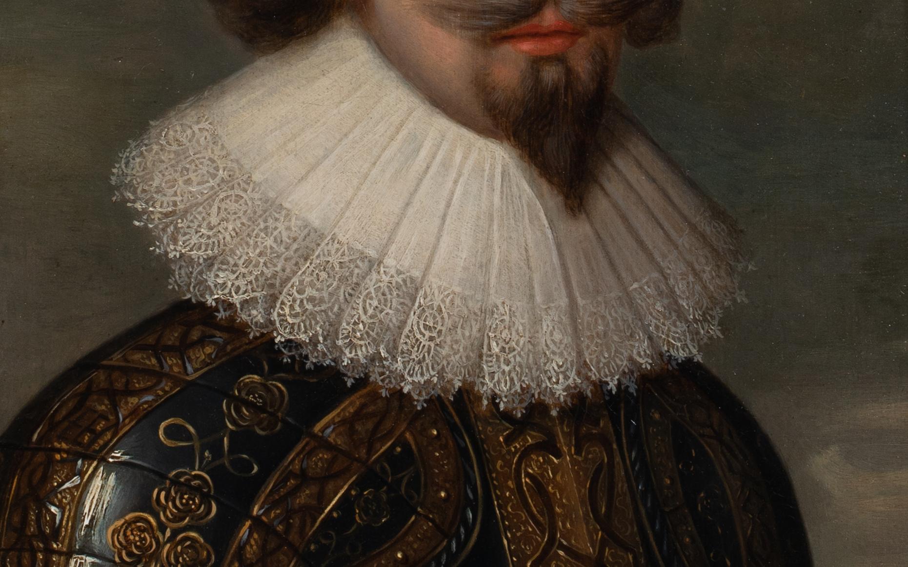 Portrait King Charles I Of England, 17th Century

Studio of Daniel MYTENS (1590-1648)

17th Century Old Master portrait of King Charles I of England, oil on panel. Excellent quality and condition early important portrait of the king in armour and a