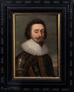 Portrait du roi Charles Ier d'Angleterre, 17ème siècle  Studio de Daniel MYTENS (1590-