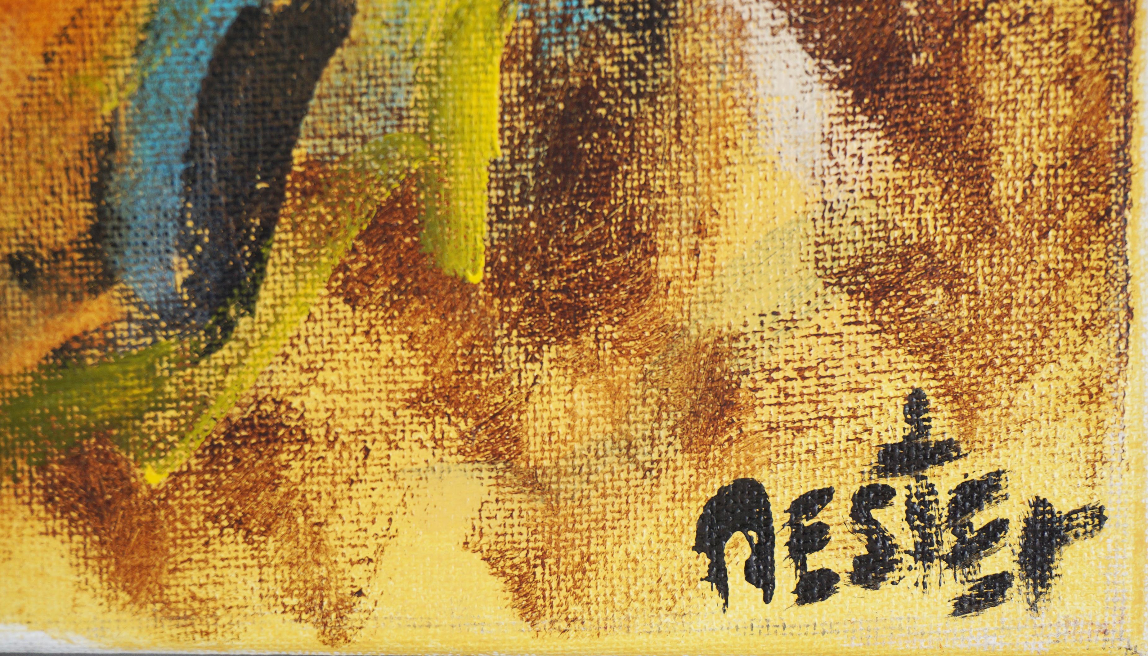 Tigre expressionniste abstrait fauviste - Fauvisme Painting par Daniel Nester