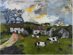 Daniel Nichols nach Kyffin Williams – Zeitgenössisches Ölgemälde, Ein walisischer Bauernhof