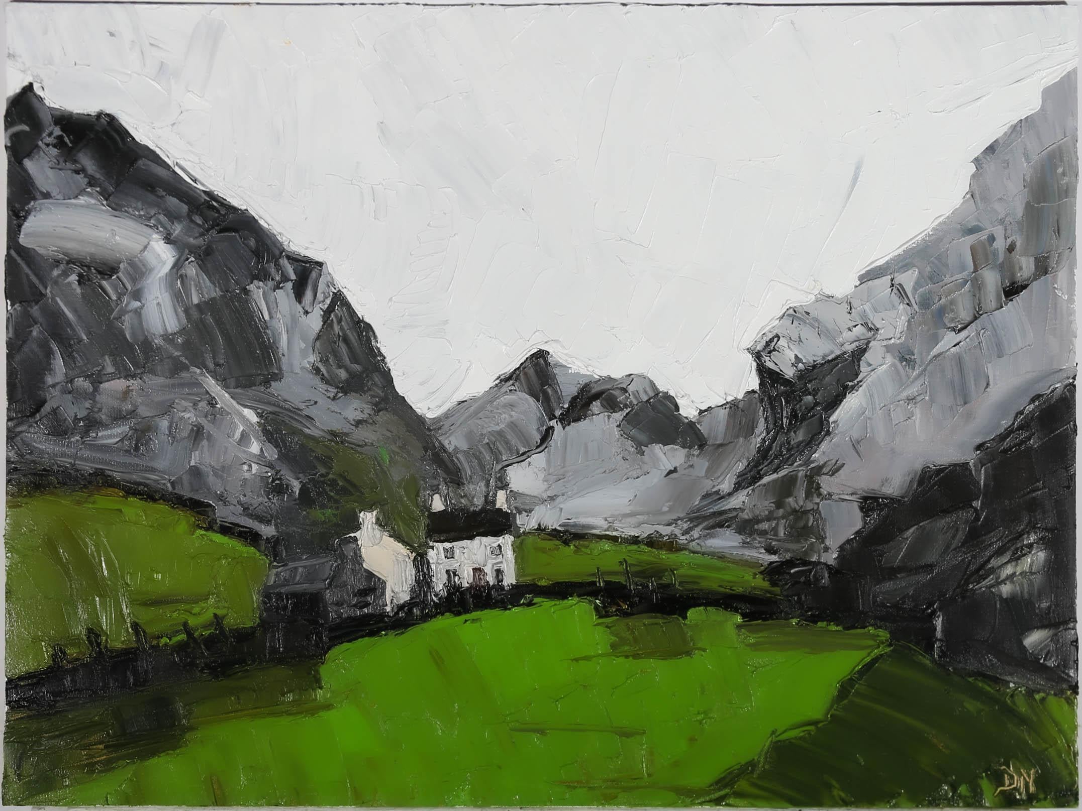 Daniel Nichols After Kyffin Williams - Contemporary Oil, White Cottage For Sale 1