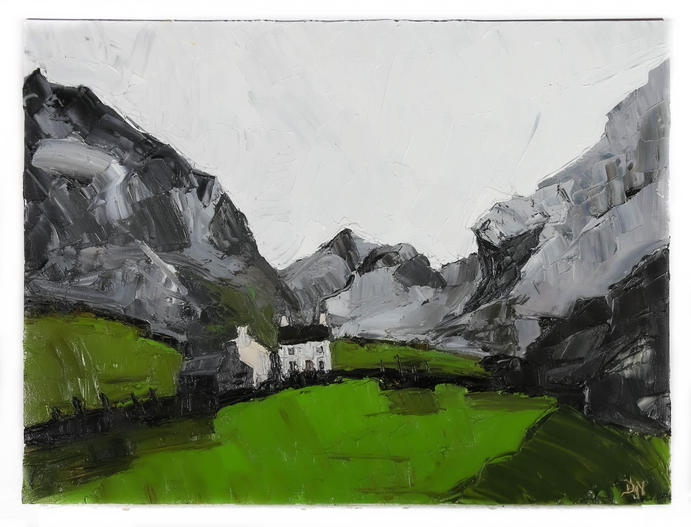 Daniel Nichols After Kyffin Williams - Contemporary Oil, White Cottage For Sale 2