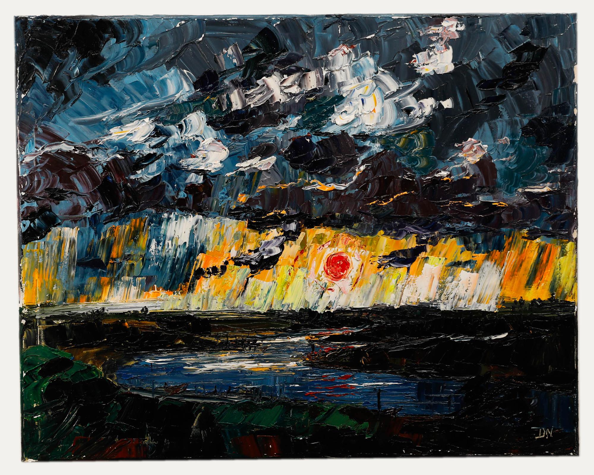 Daniel Nichols - Olio contemporaneo, Canale di Blakeney, Norfolk in vendita 1