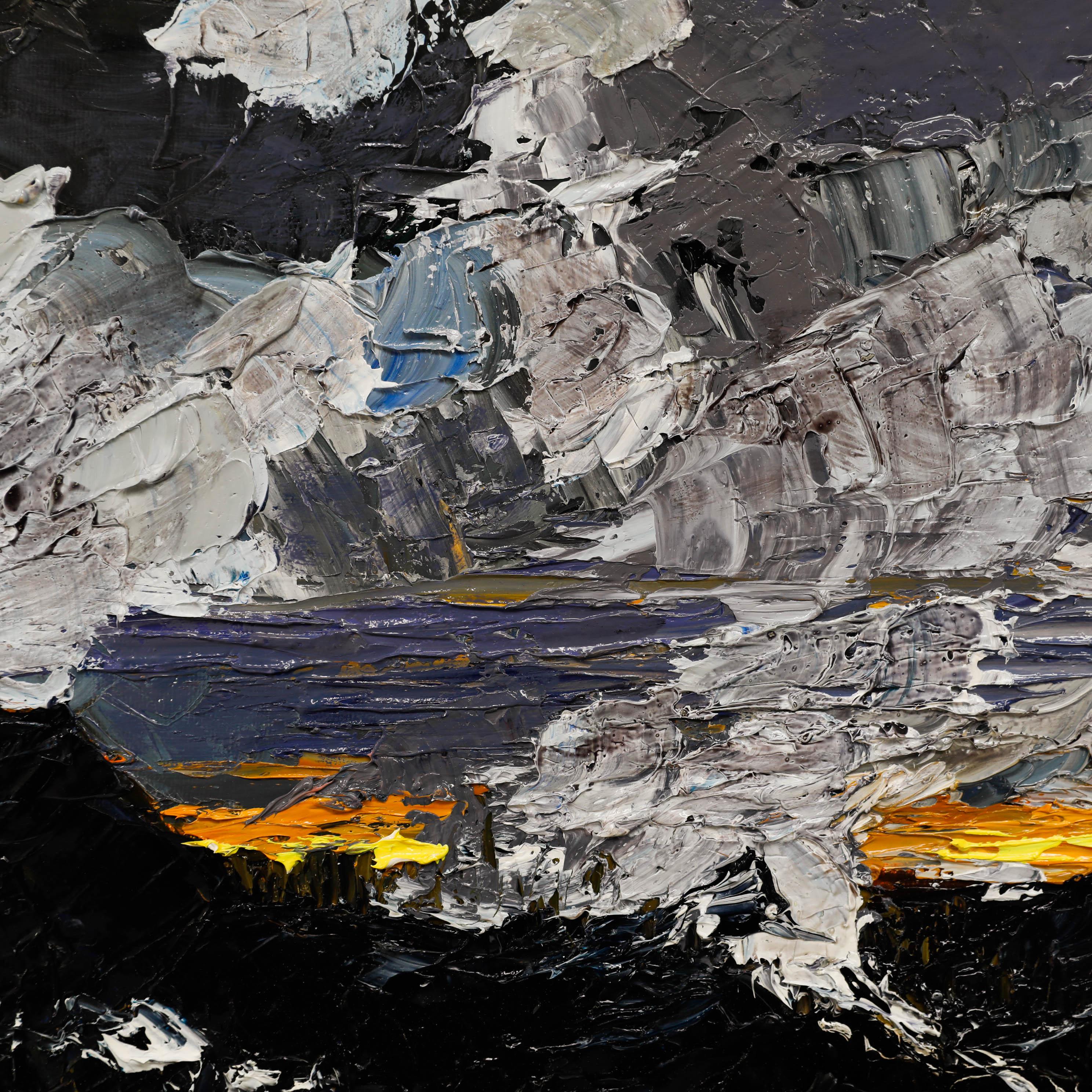 Daniel Nichols - Olio contemporaneo, Nuvole sopra Snowdonia in vendita 3