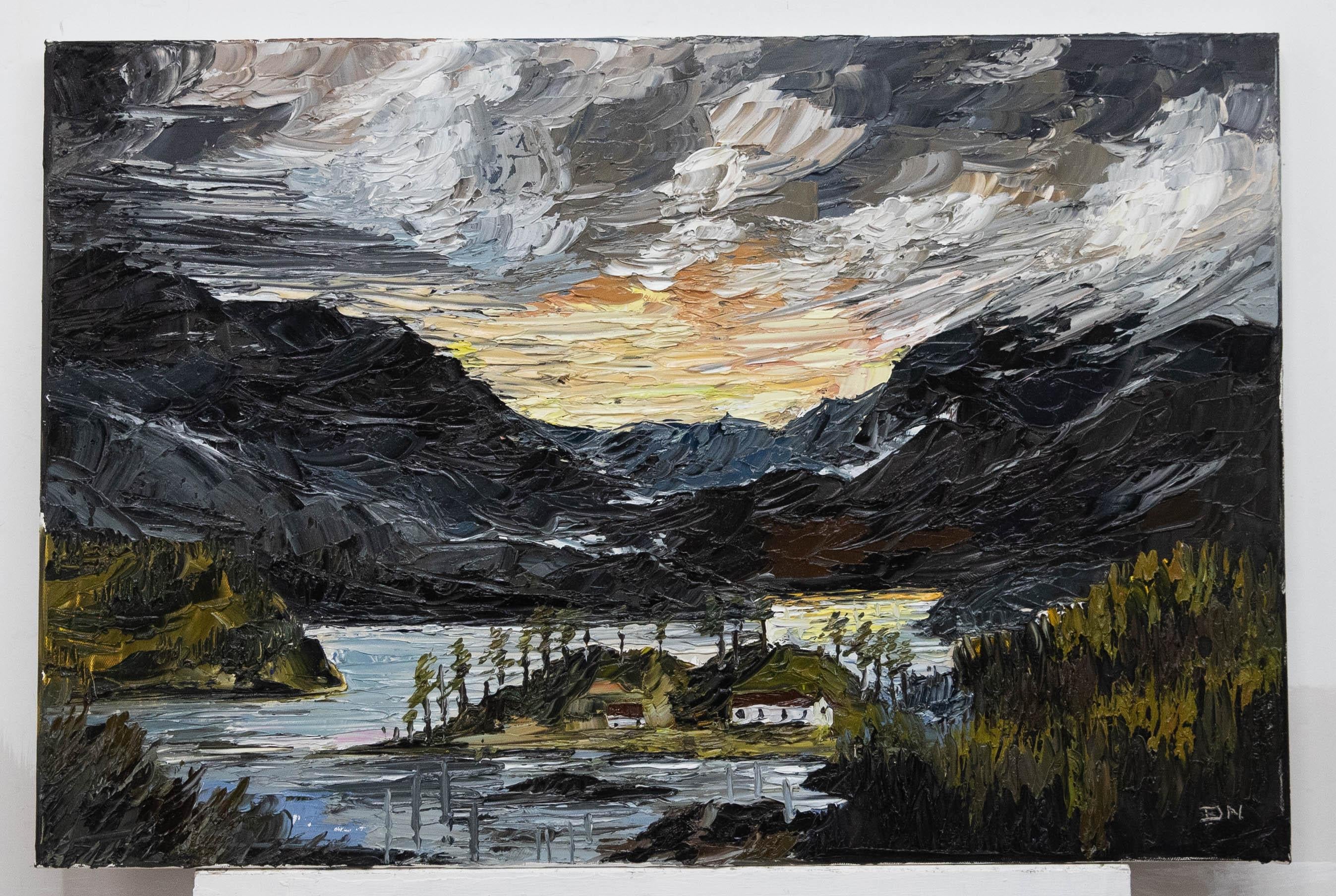 Daniel Nichols - Olio contemporaneo, Nuvole sopra il Loch in vendita 1