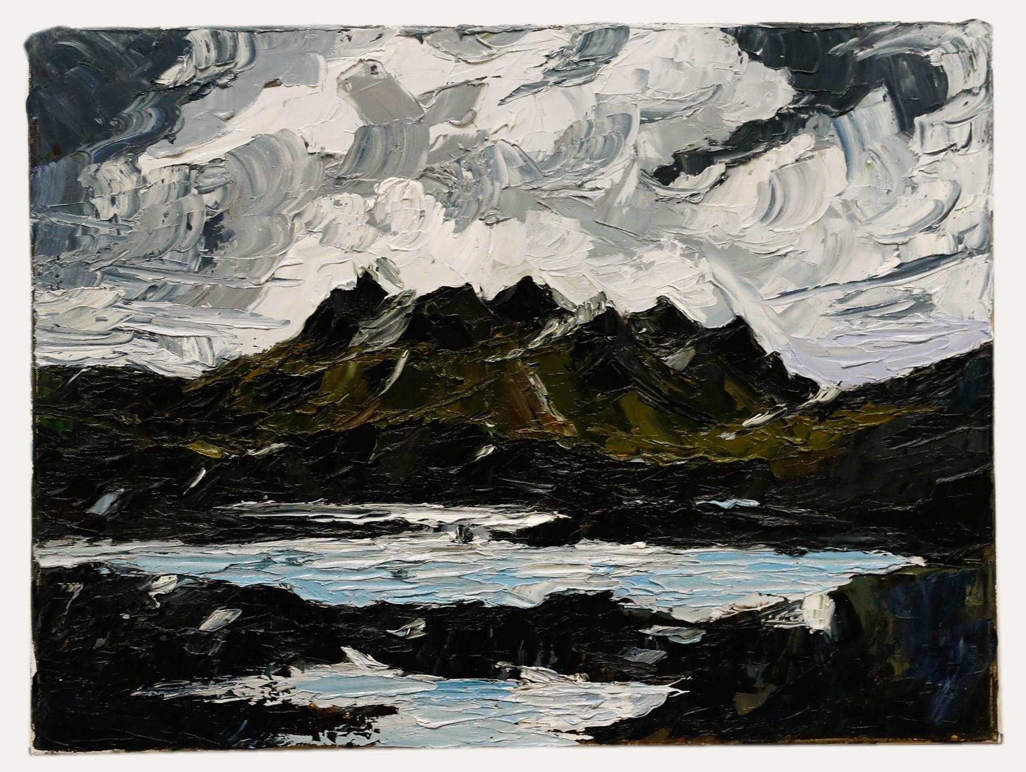 Daniel Nichols - Huile contemporaine, paysage gallois escarpé en vente 1