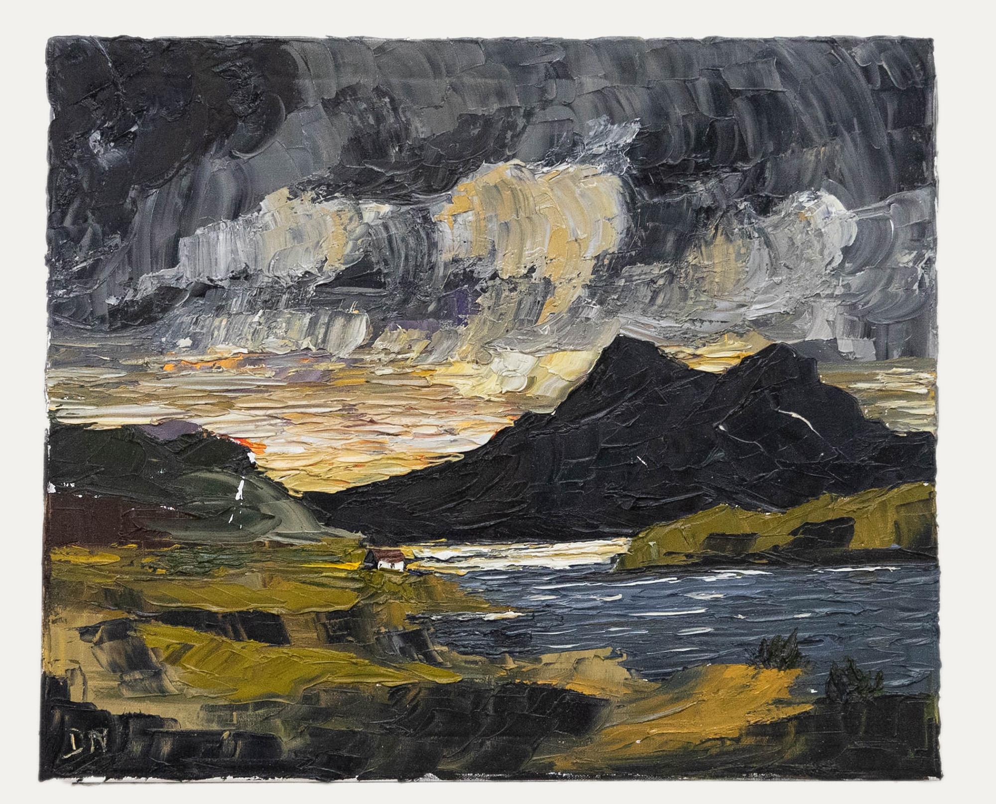 Daniel Nichols - Olio contemporaneo, L'ultima luce sul Loch 1