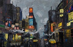 Daniel Nichols - Zeitgenössisches Öl, Lights of Shanghai
