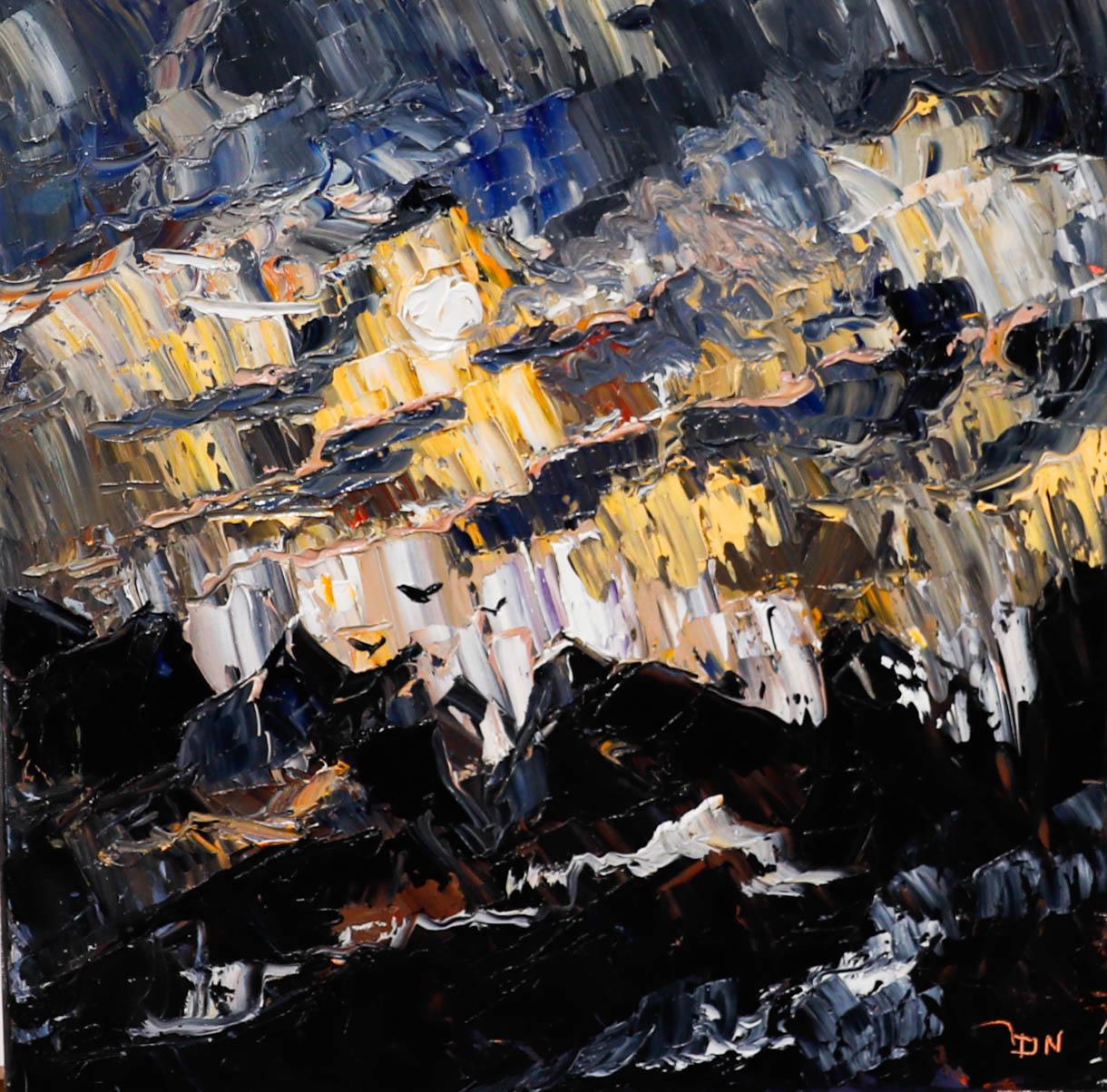 Daniel Nichols - Olio contemporaneo, Chiaro di luna in vendita 1