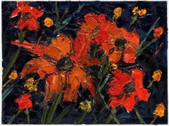 Daniel Nichols - Contemporary Oil, Orange Echinacea