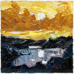 Daniel Nichols - Huile contemporaine, Soleil couchant