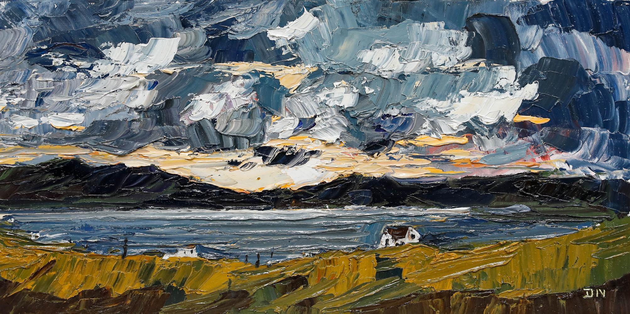 Daniel Nichols - Zeitgenössisches Öl, Shetlandinseln im Angebot 1