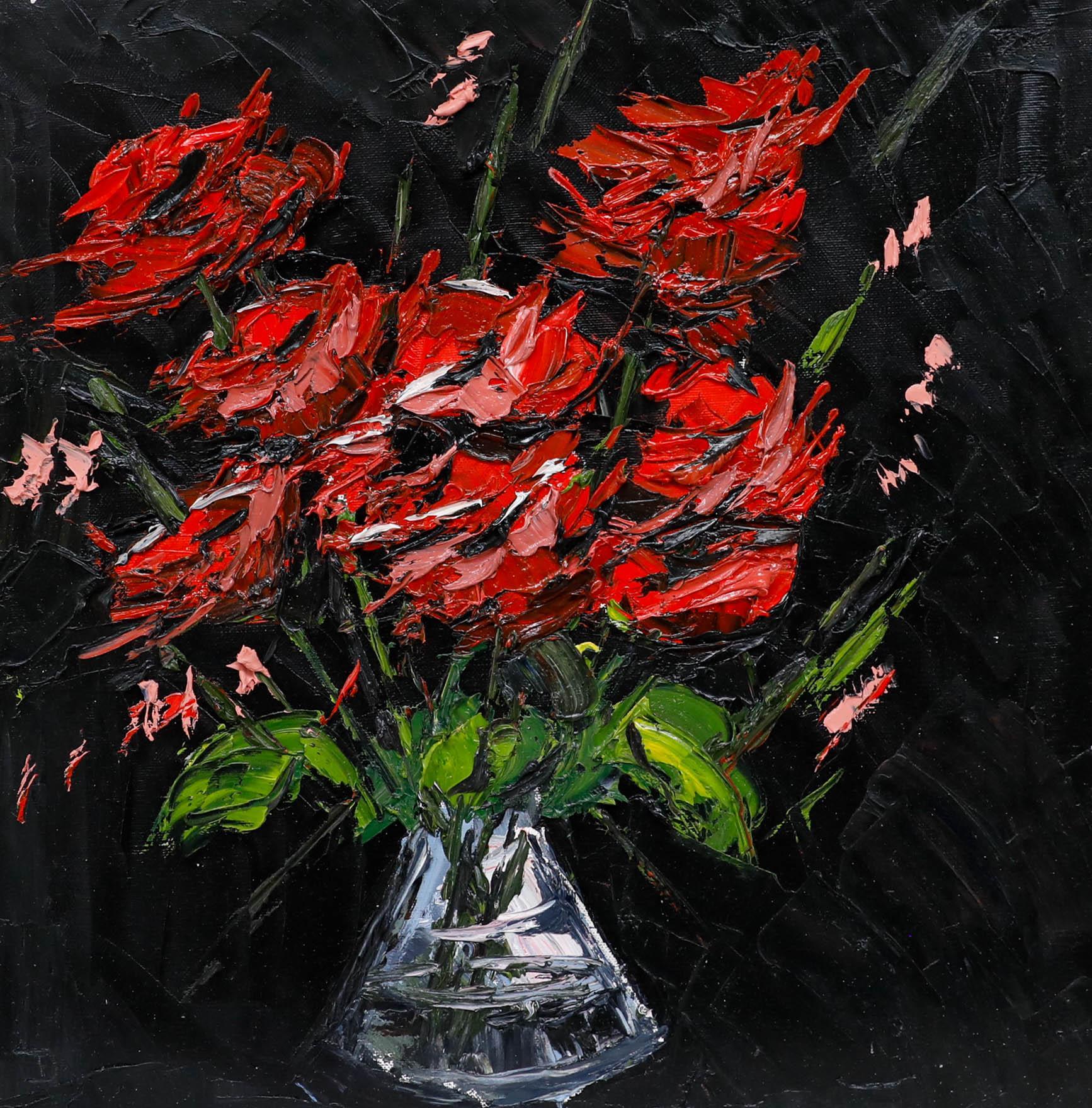 Daniel Nichols - Óleo contemporáneo, Naturaleza muerta Amapolas en venta 1