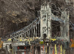 Daniel Nichols - Contemporary Oil, Tower Bridge at Night