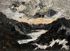 Daniel Nichols - Contemporary Oil, Welsh Mountain Sunset