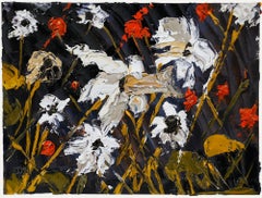 Daniel Nichols - Contemporary Oil, White Daisies