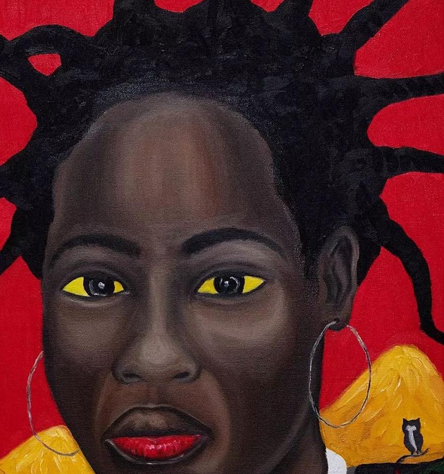 I Hill - Expressionniste Painting par Daniel Oguche Junior