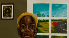 Mirada de soledad - Siglo XXI, Contemporáneo, Figurativo, Retrato, Moderno, África