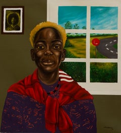 Mirada de soledad - Siglo XXI, Contemporáneo, Figurativo, Retrato, Moderno, África