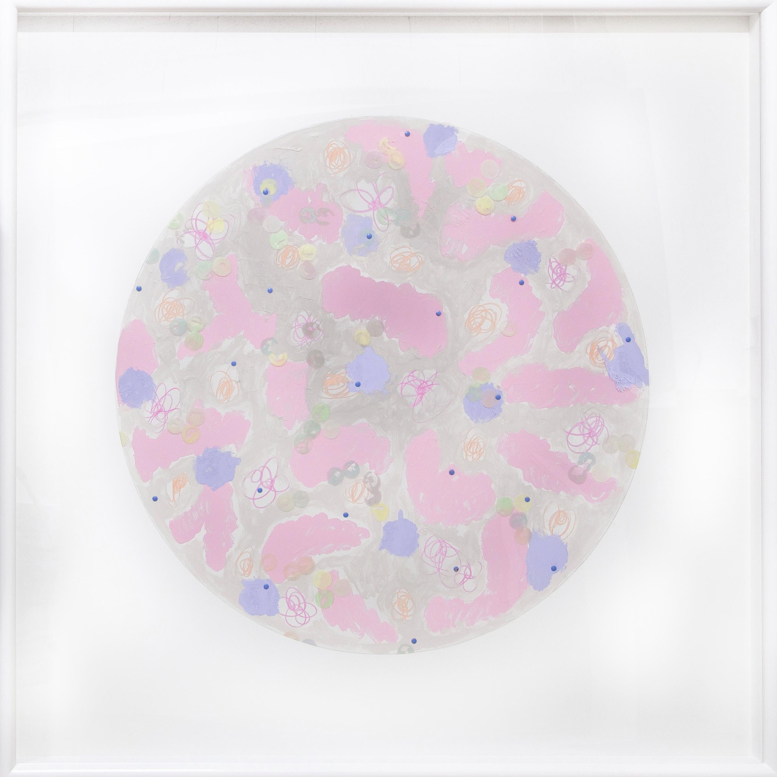 Semilleros I in Grey, Purple & Pink - Mixed Media Art by Daniel Orson Ybarra