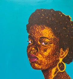 Atinuke: Contemporary Oil Painting on Canvas, 21st Century