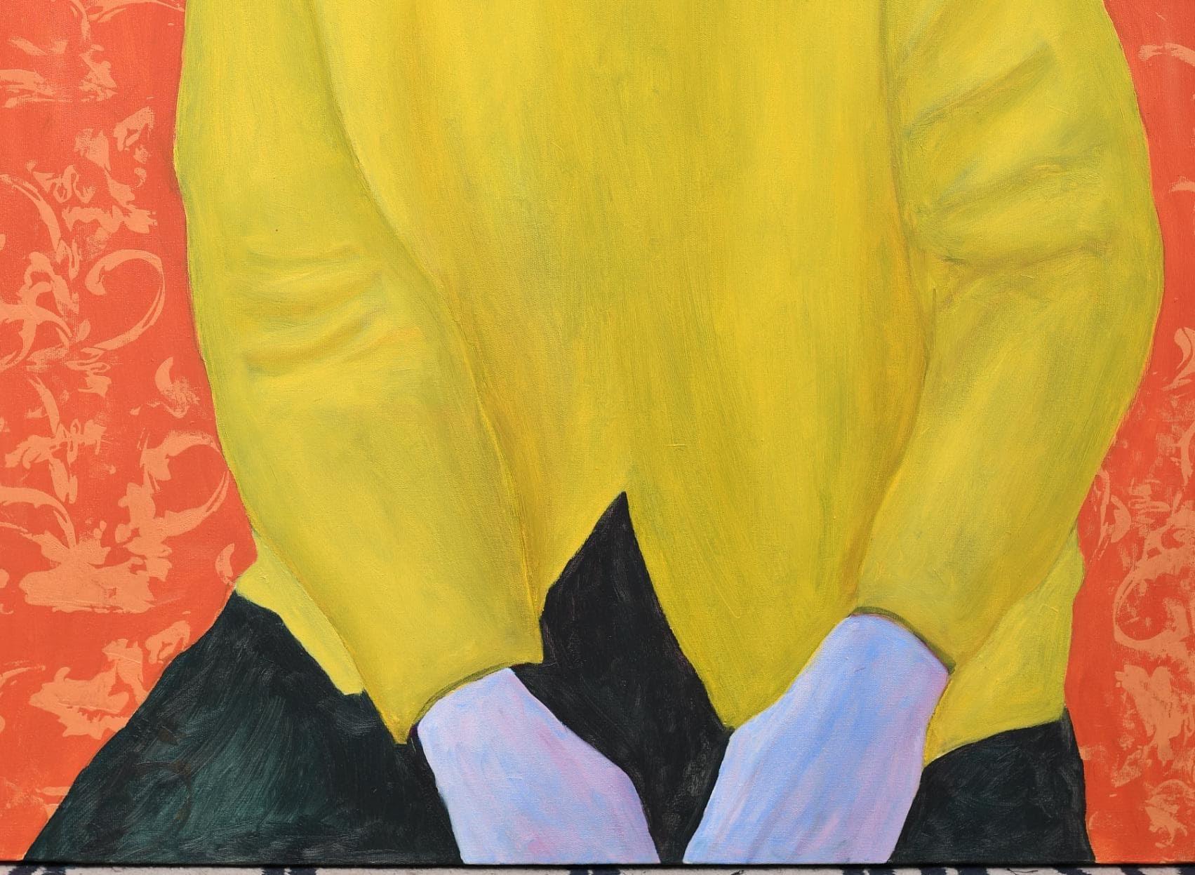Boy London 2 - 21e siècle, Contemporain, Portrait figuratif, Moderne, Hommes - Expressionniste Painting par Daniel Owoeye