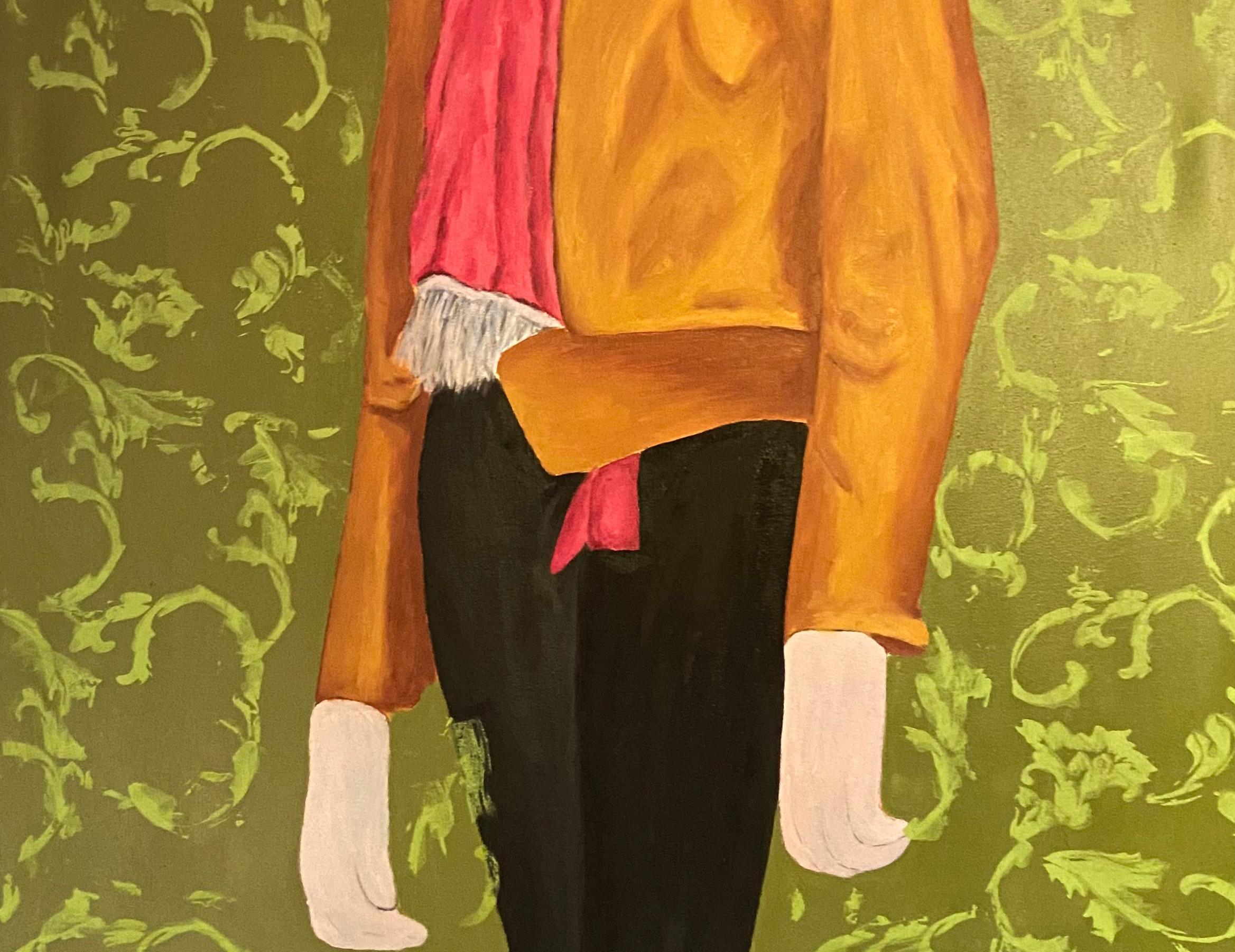 Boy London -21st Century, Contemporary, Figurative Portrait, Modern Fashion, Men - Painting by Daniel Owoeye