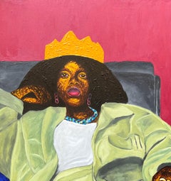 Crusader Painting on Canvas, Contemporary, 21st Century, Unframed