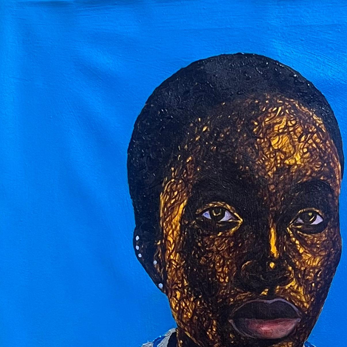 Moremi -21° secolo, Contemporaneo, Figurativo, Storico, Donna africana, Acrilico - Painting di Daniel Owoeye