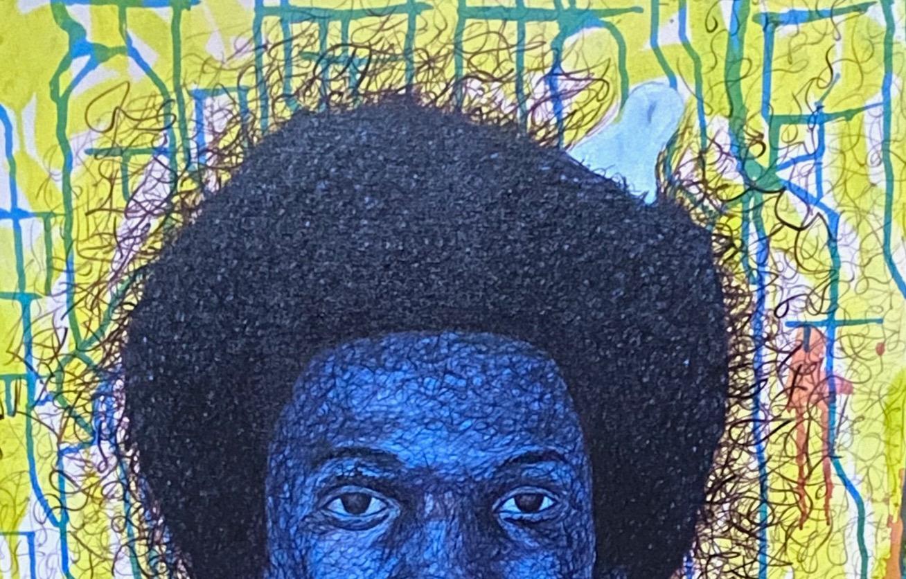 My Steeze - 21e siècle, contemporain, portrait figuratif, moderne, hommes, Afrique - Painting de Daniel Owoeye
