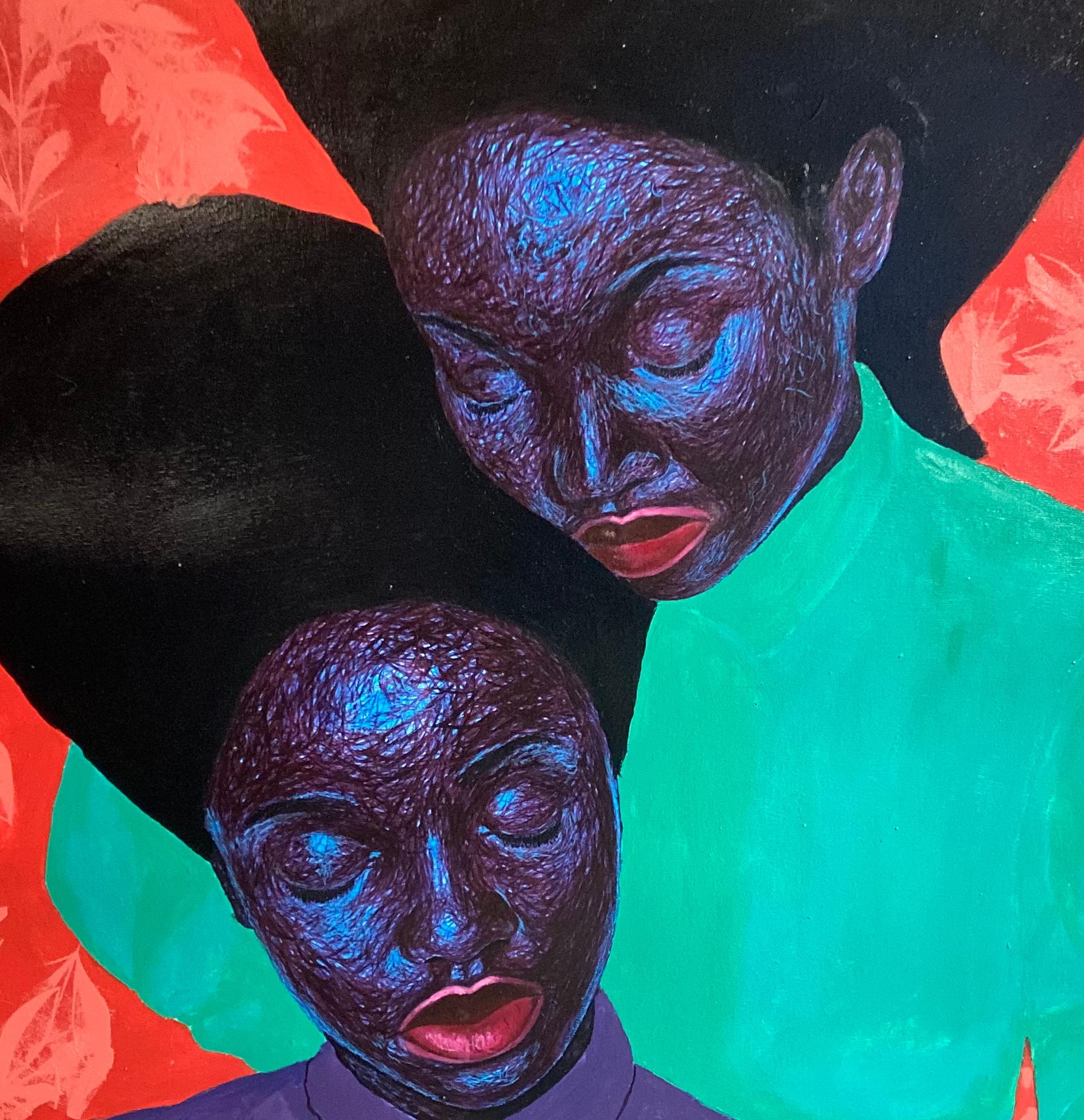 Sisterhood -21e siècle, Contemporary, Figurative Portrait, Women, Modern, Love en vente 1