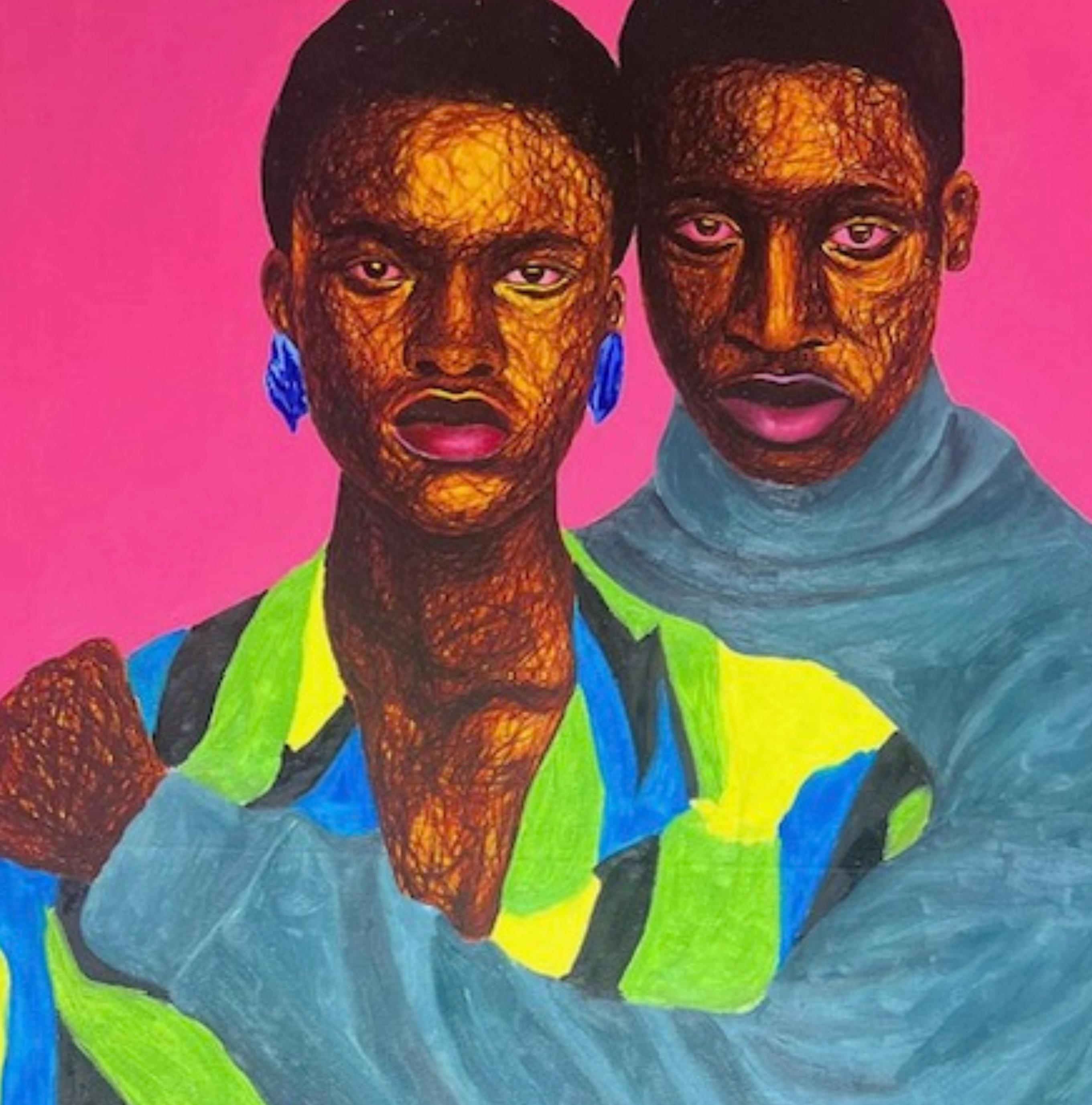 True Friend 1 - 21st Century, Contemporary, Figurative Portrait, Women Love Men For Sale 1