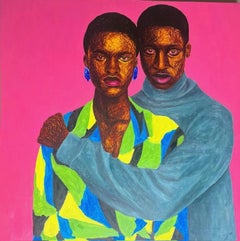 True Friend 1 - Siglo XXI, Contemporáneo, Retrato figurativo, Mujeres aman a hombres