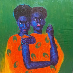 True Friend 2 - Siglo XXI, Contemporáneo, Retrato figurativo, Mujeres aman a hombres