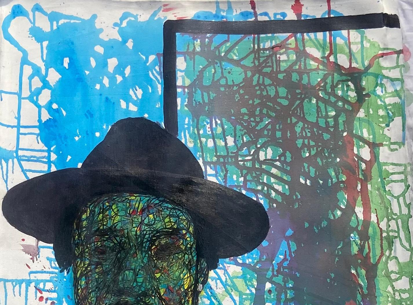 Sin título  -Siglo XXI, Contemporáneo, Retrato Figurativo, Moderno, Hombres, Colores - Painting de Daniel Owoeye