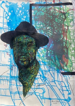 Sin título  -Siglo XXI, Contemporáneo, Retrato Figurativo, Moderno, Hombres, Colores