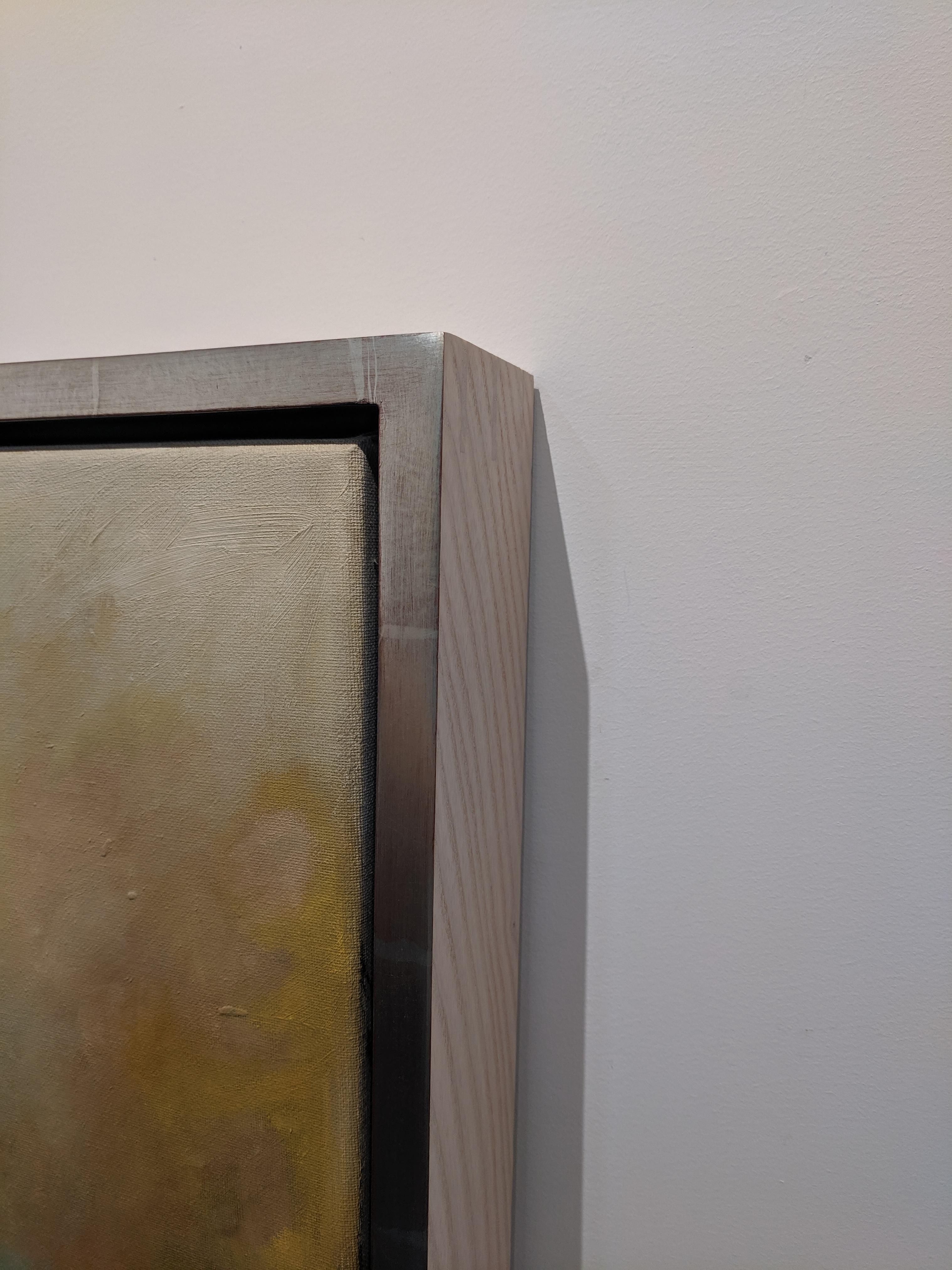 Círculos Uno, Naranja, Verde, Índigo, Cerceta, Violeta Oscuro Círculo Cuadrado Abstracto en venta 1