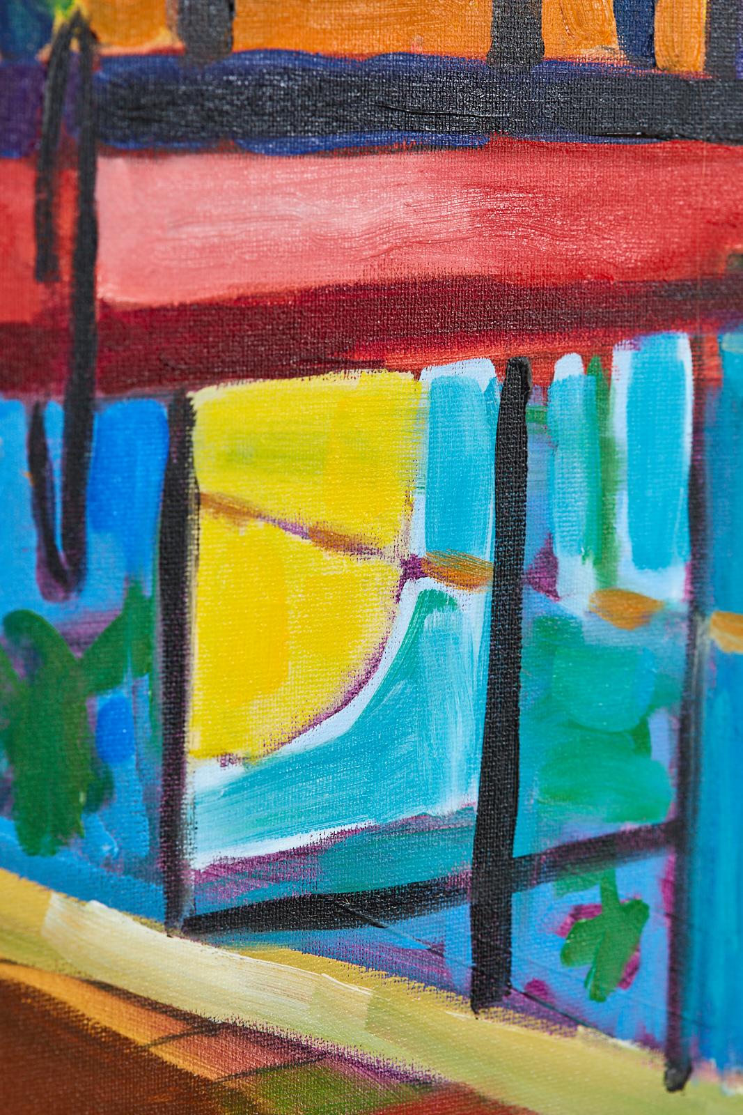 „Pool“ Öl auf Leinwand, Gemälde im Angebot 11