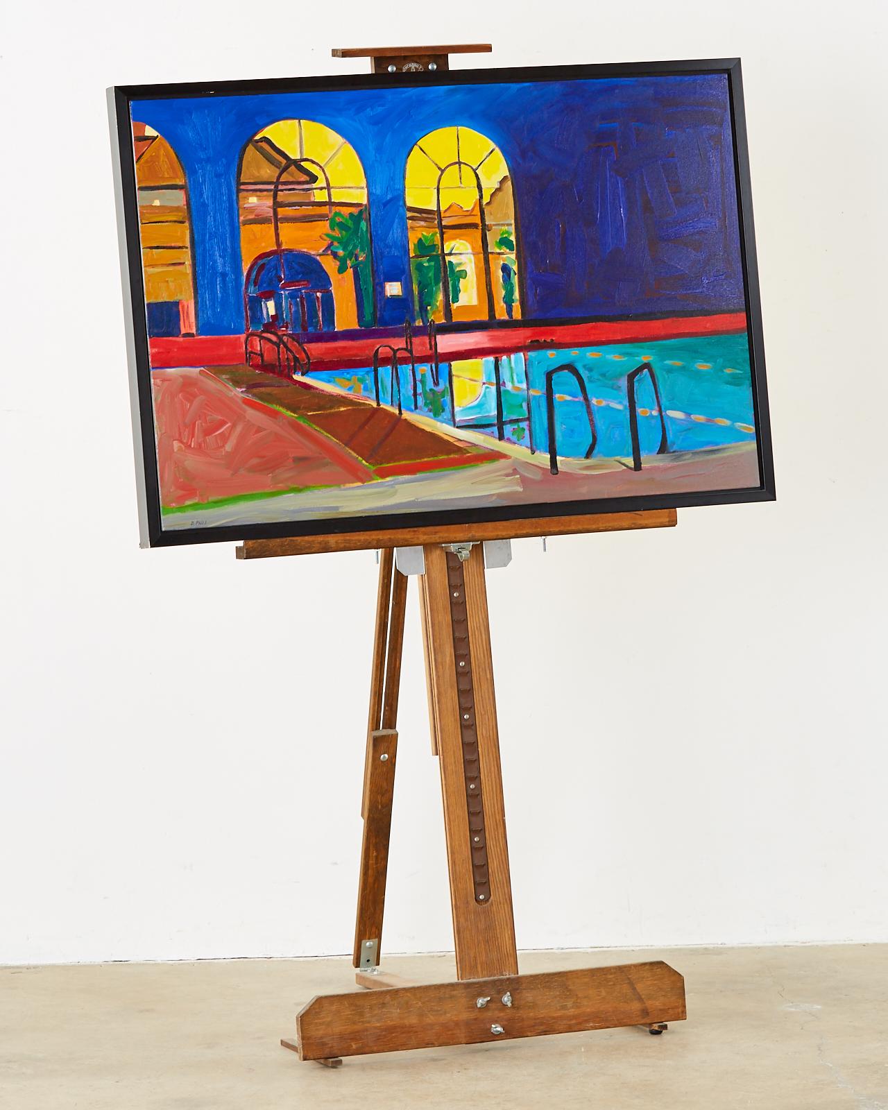 „Pool“ Öl auf Leinwand, Gemälde – Painting von Daniel Phill