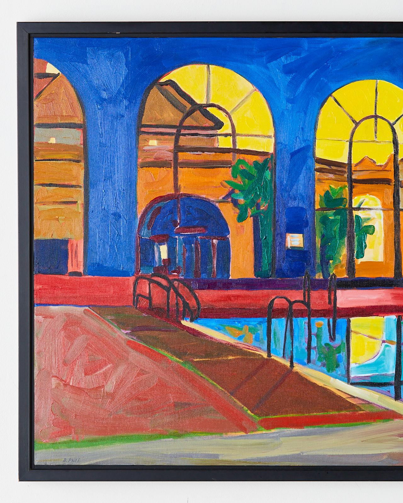 Peinture à l'huile sur toile « Pool » - Expressionnisme abstrait Painting par Daniel Phill