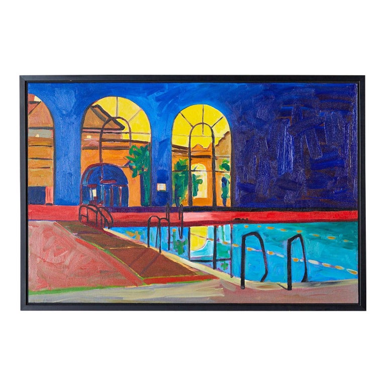Daniel Phill Abstract Painting - "Pool" Oil on Canvas Painting