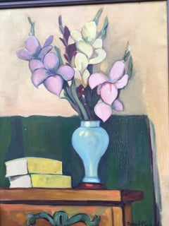 Daniel Pipard ‘1914-1978’ Oil on Canvas "Vase De Fleur Sur Une Commode"