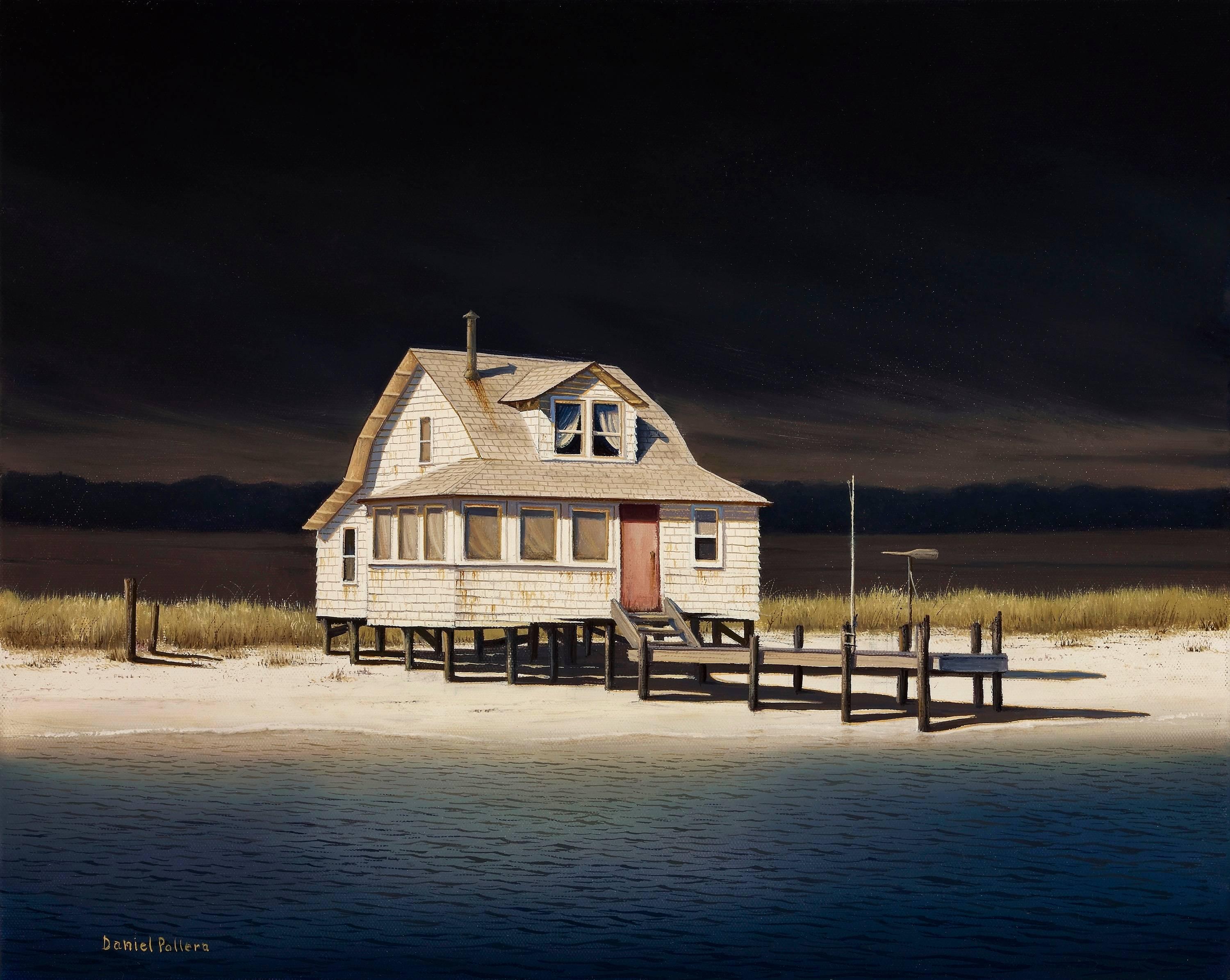 Daniel Pollera Landscape Painting - 'Ominous Front', Contemporary Realist Marine Oil Painting