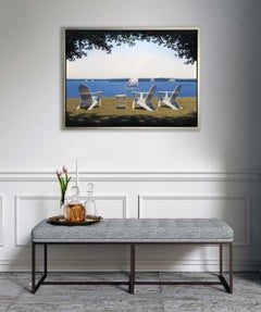 "Afternoon Seating, " Framed Limited Edition Giclee Print, 18" x 24"